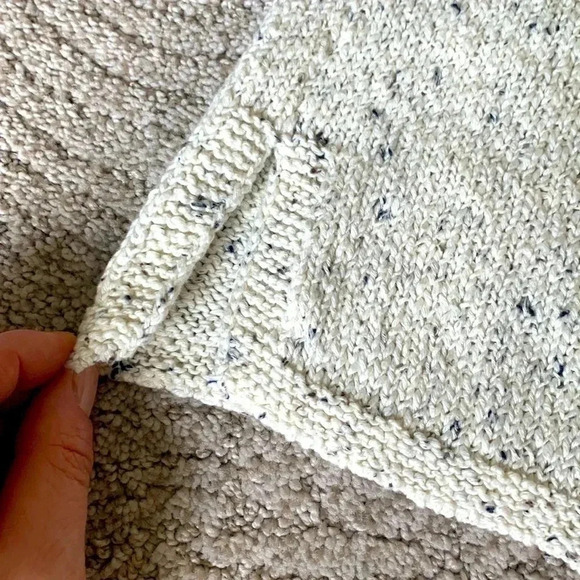 J Jill knit ivory sweater with black and gray flecks - Picture 5 of 8